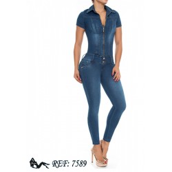 Ropa-Mujer _Conjunto Mono Jeans Azul _Jhonier